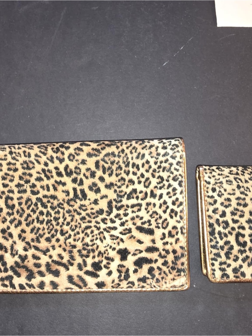 Set of 2 leopard wallets